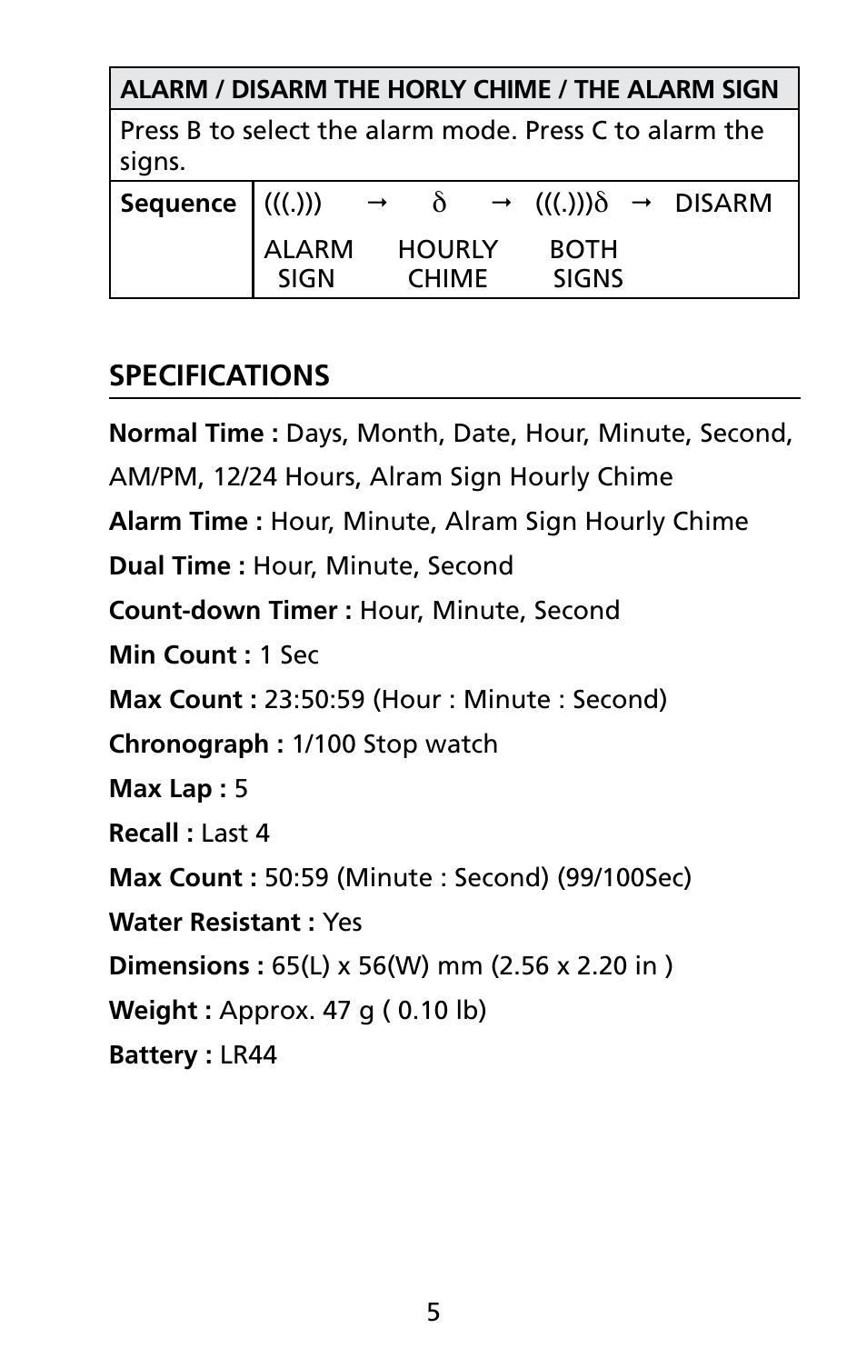Amprobe TIME-20 Process-Control-Stopwatch User Manual | Page 10 / 12