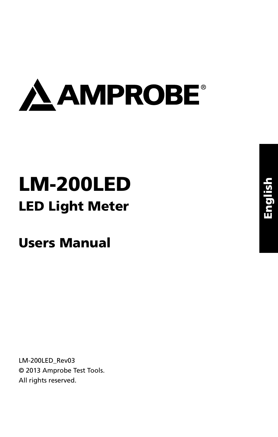 Lm-200led | Amprobe LM-200LED LED-Light-Meter User Manual | Page 3 / 12