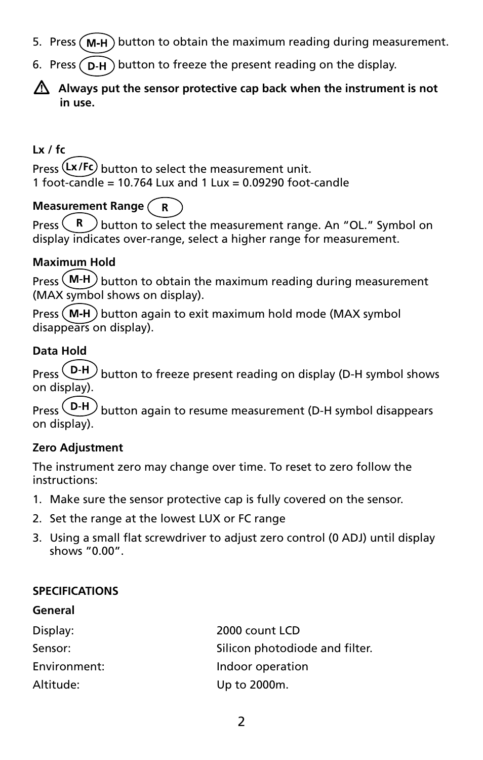 Amprobe LM-200LED LED-Light-Meter User Manual | Page 8 / 12