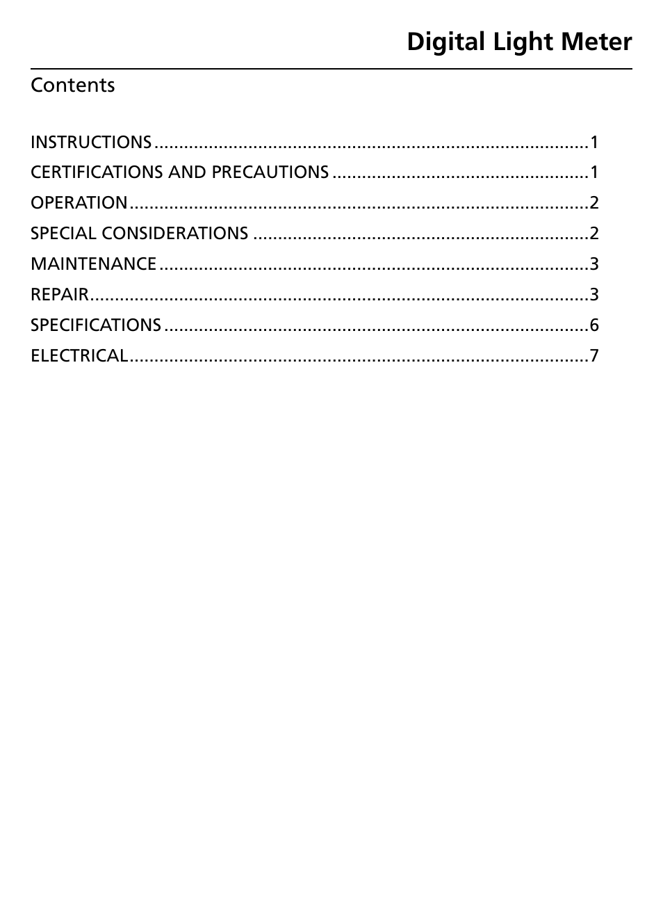 Digital light meter | Amprobe LM631A Digital-Light-Meter User Manual | Page 5 / 14
