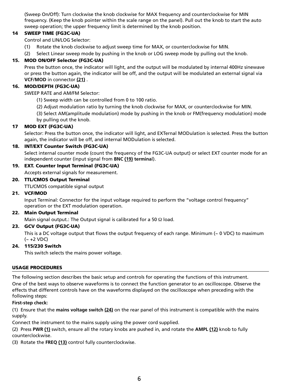 Amprobe FG2C-UA FG3C-UA User Manual | Page 12 / 56