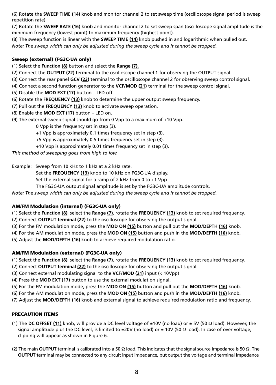 Amprobe FG2C-UA FG3C-UA User Manual | Page 14 / 56