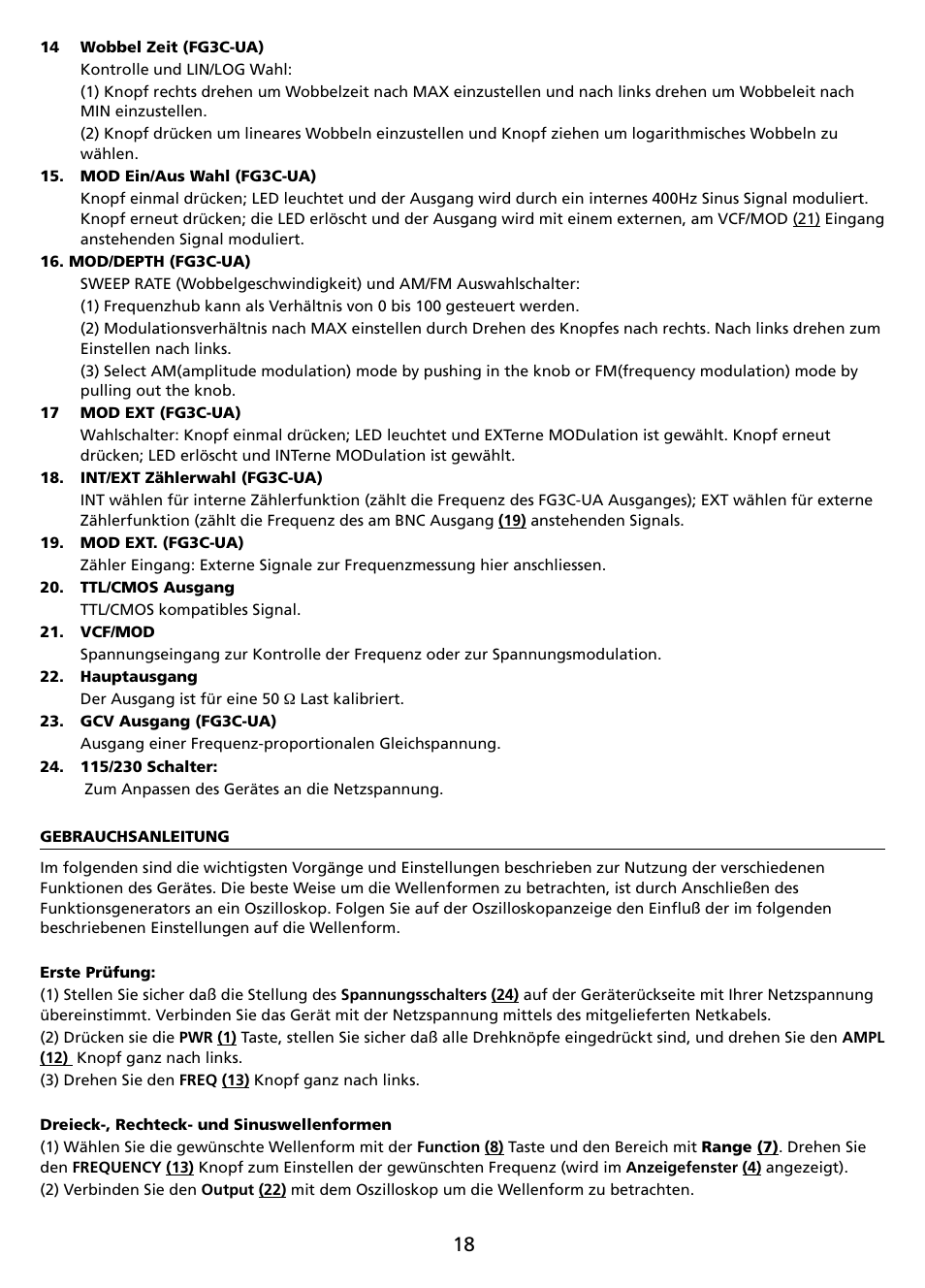 Amprobe FG2C-UA FG3C-UA User Manual | Page 24 / 56