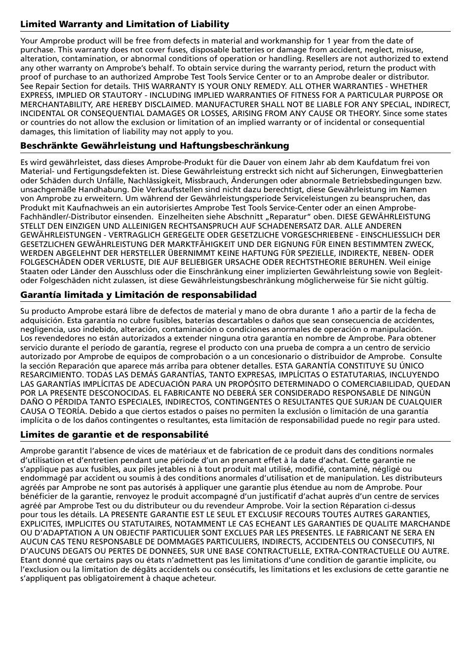 Amprobe FG2C-UA FG3C-UA User Manual | Page 5 / 56