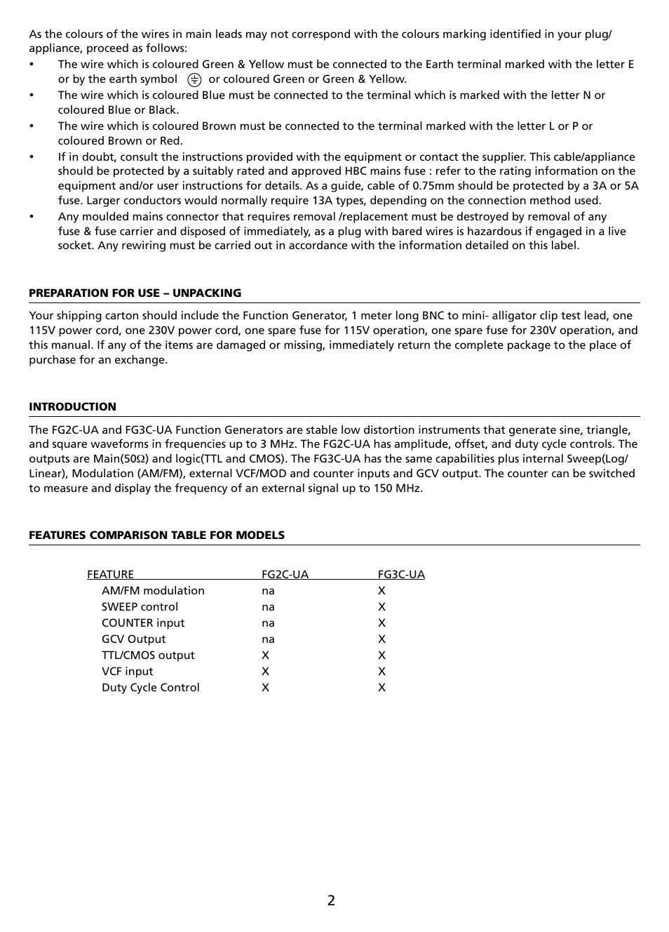 Amprobe FG2C-UA FG3C-UA User Manual | Page 8 / 56