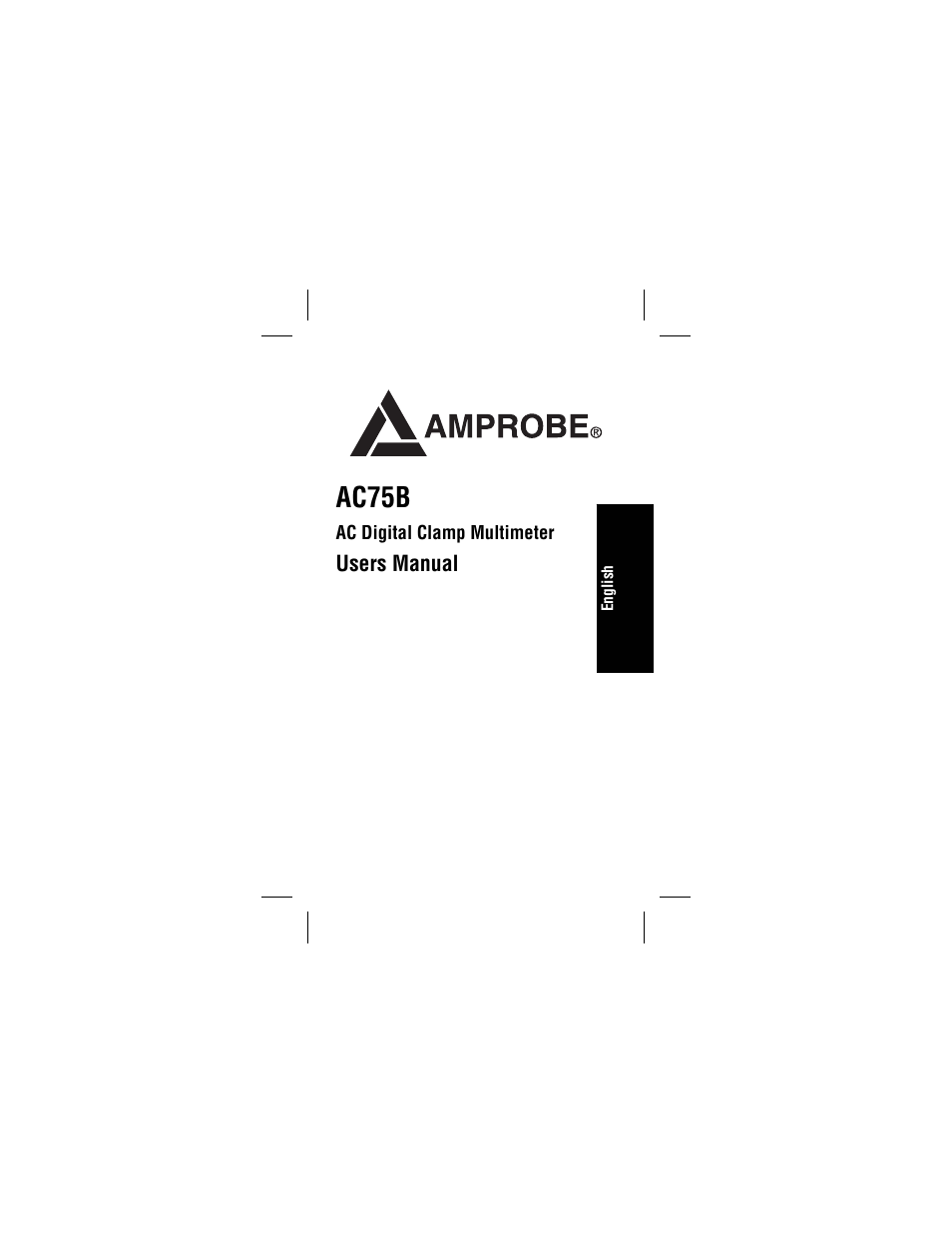 English, Ac75b, Users manual | Amprobe AC75B User Manual | Page 4 / 72