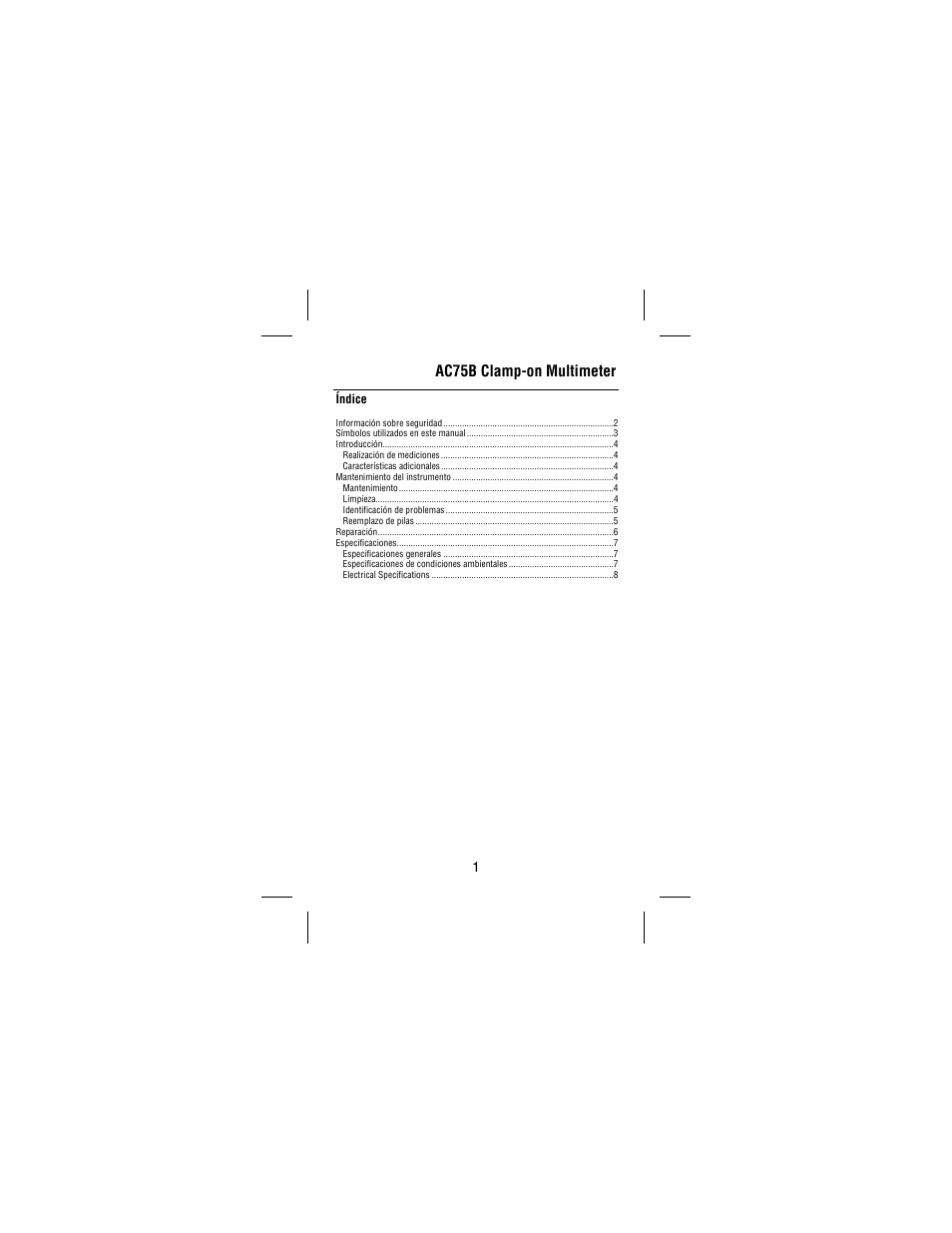 Amprobe AC75B User Manual | Page 62 / 72