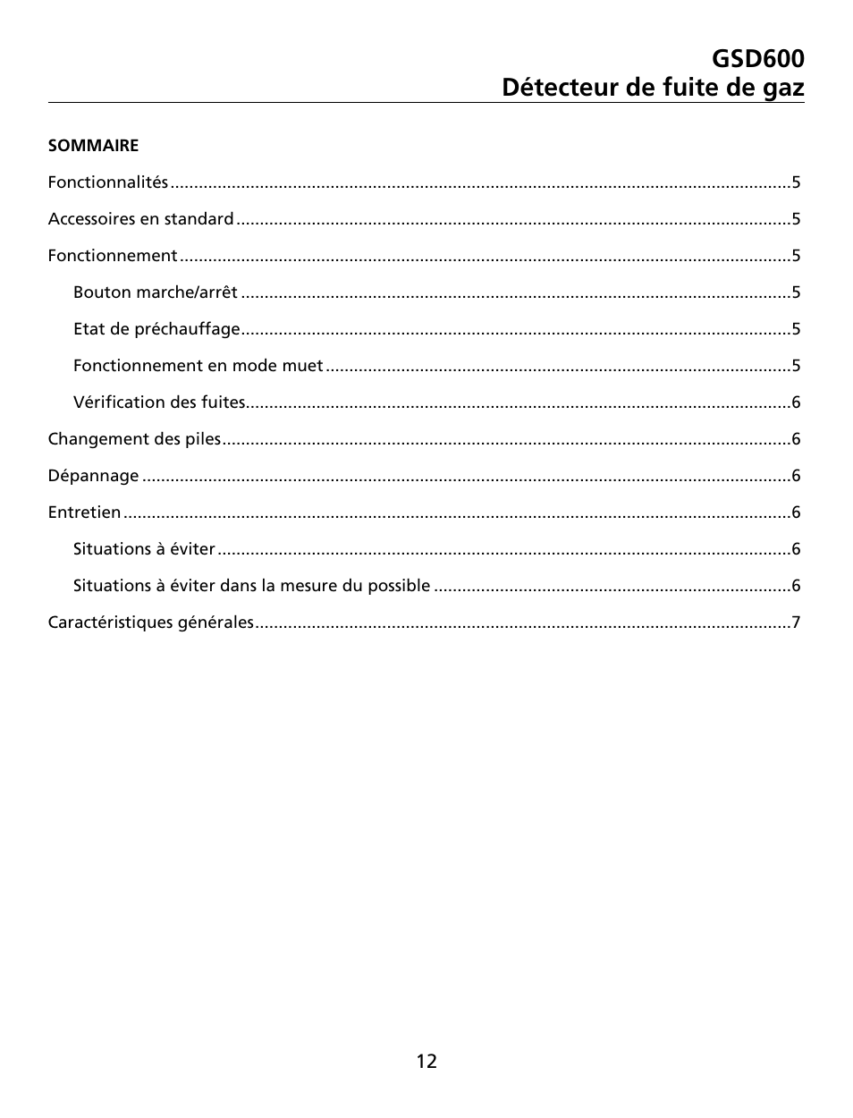 Gsd600 détecteur de fuite de gaz | Amprobe GSD600 Gas-Leak-Detector User Manual | Page 13 / 50