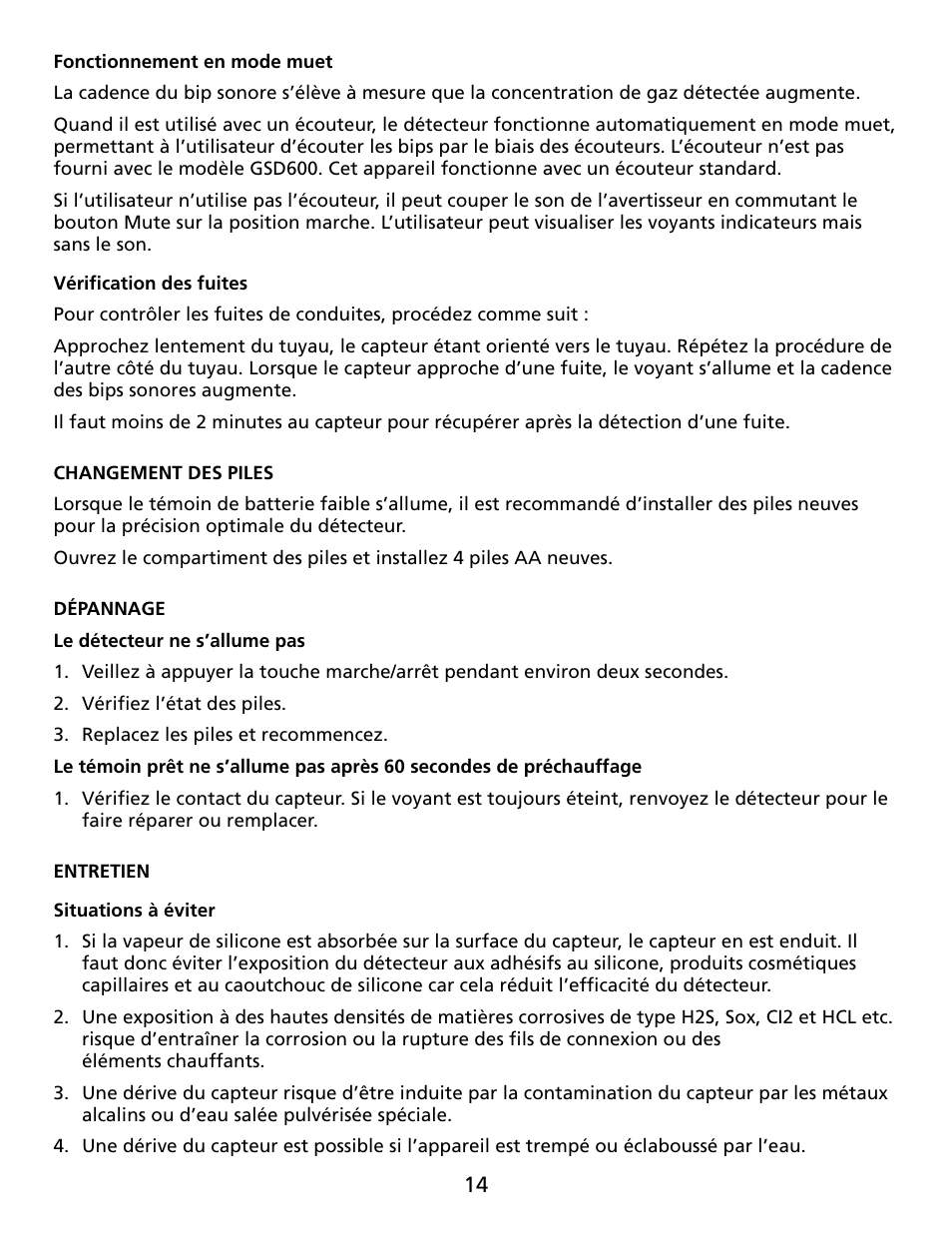 Amprobe GSD600 Gas-Leak-Detector User Manual | Page 15 / 50
