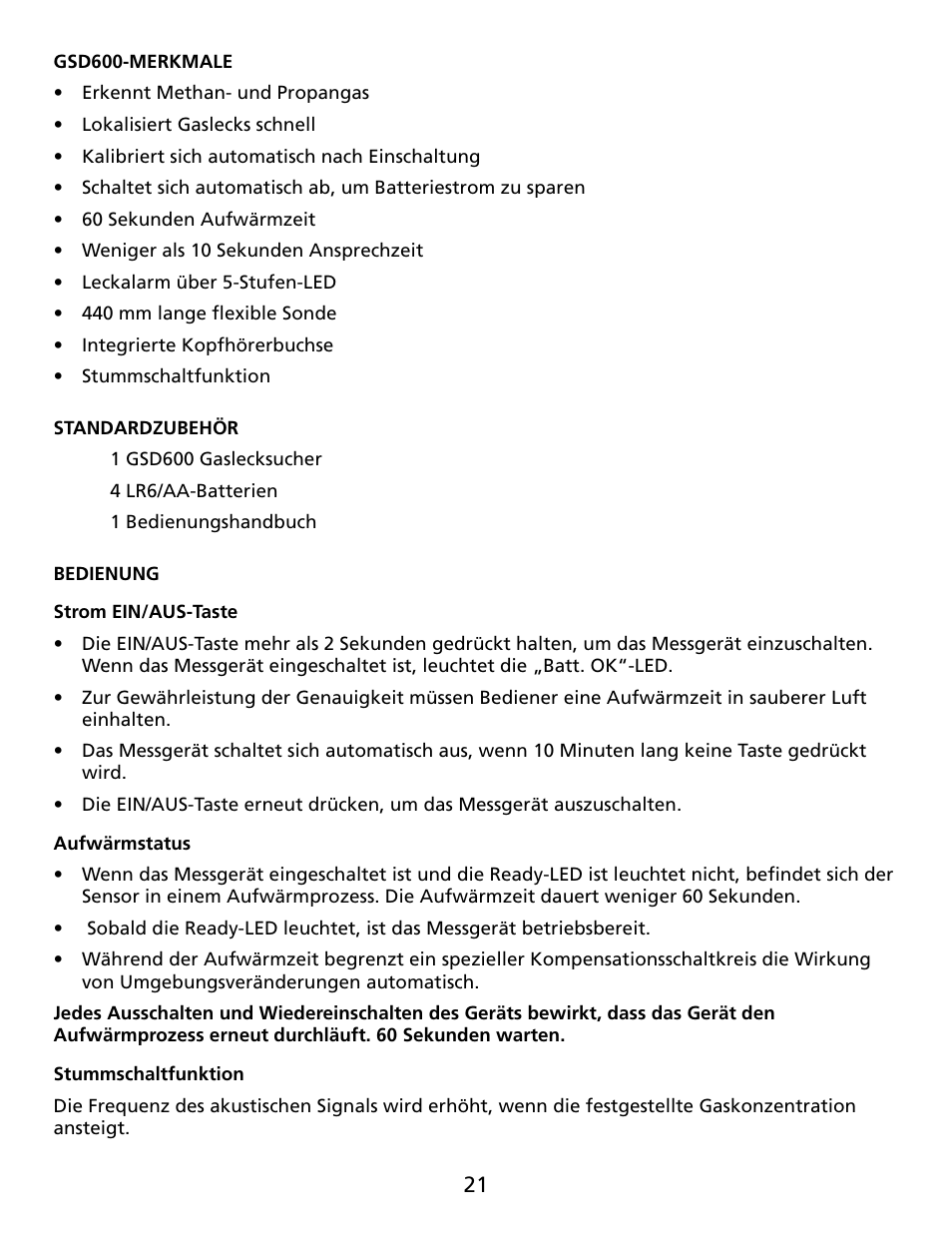 Amprobe GSD600 Gas-Leak-Detector User Manual | Page 22 / 50