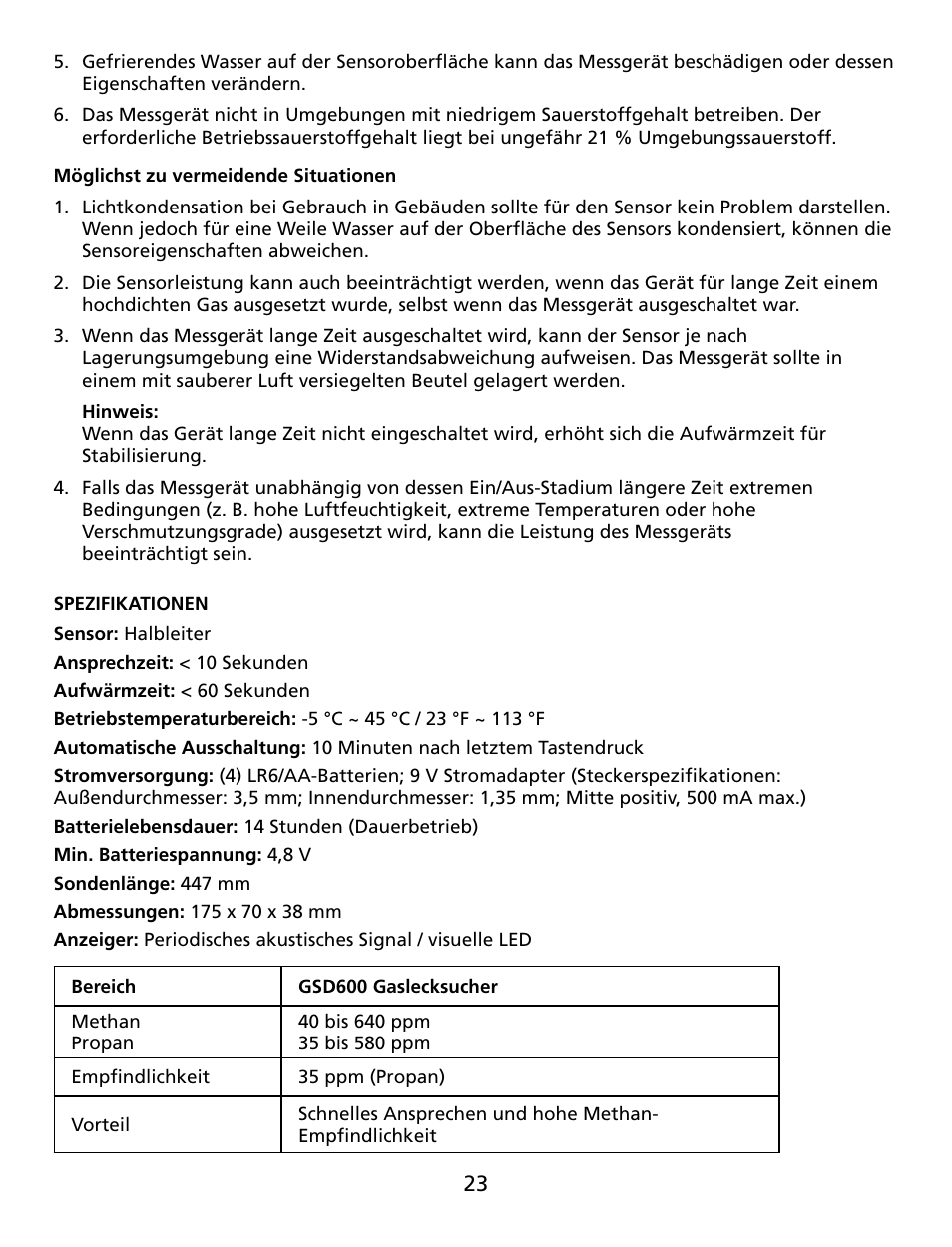 Amprobe GSD600 Gas-Leak-Detector User Manual | Page 24 / 50