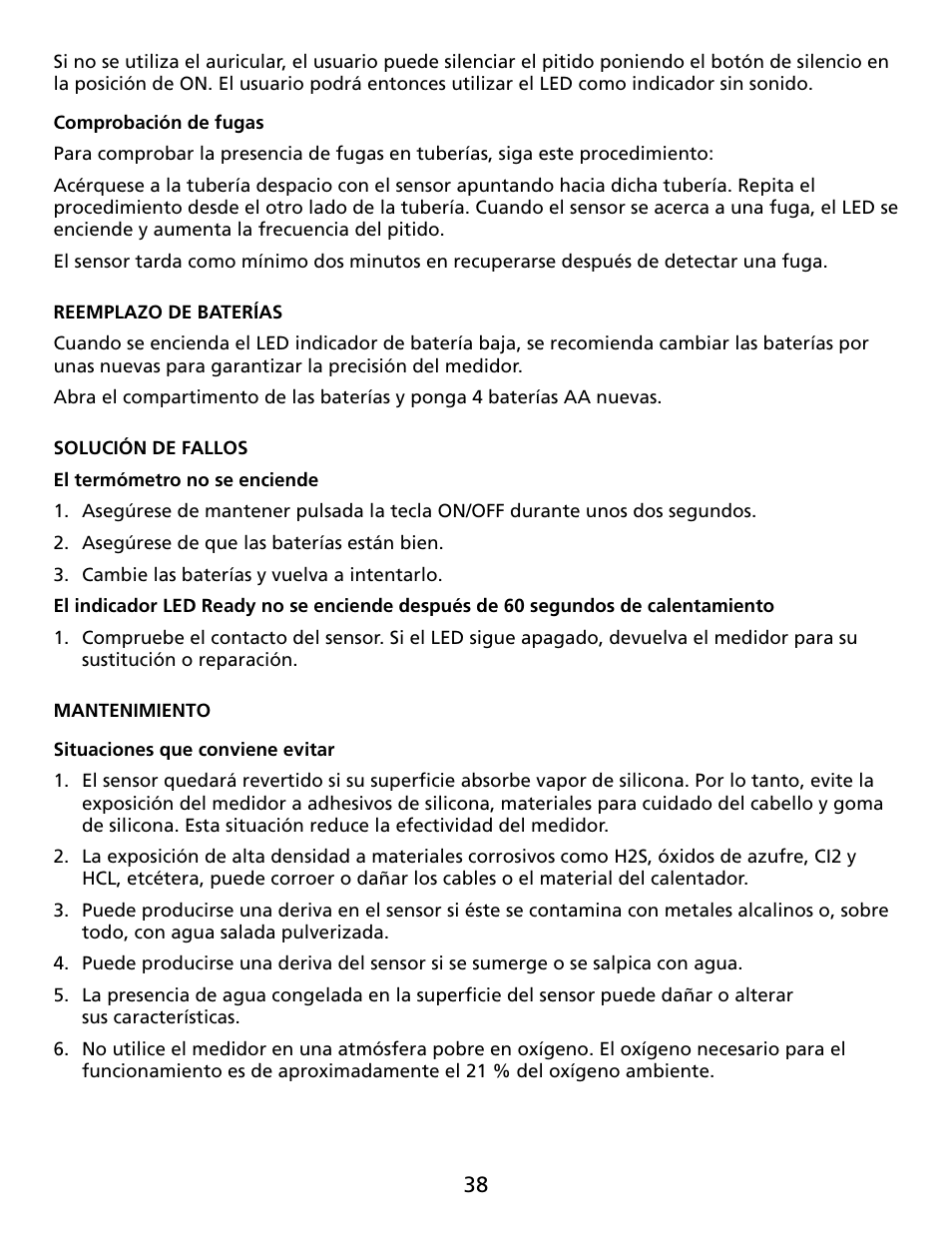Amprobe GSD600 Gas-Leak-Detector User Manual | Page 39 / 50