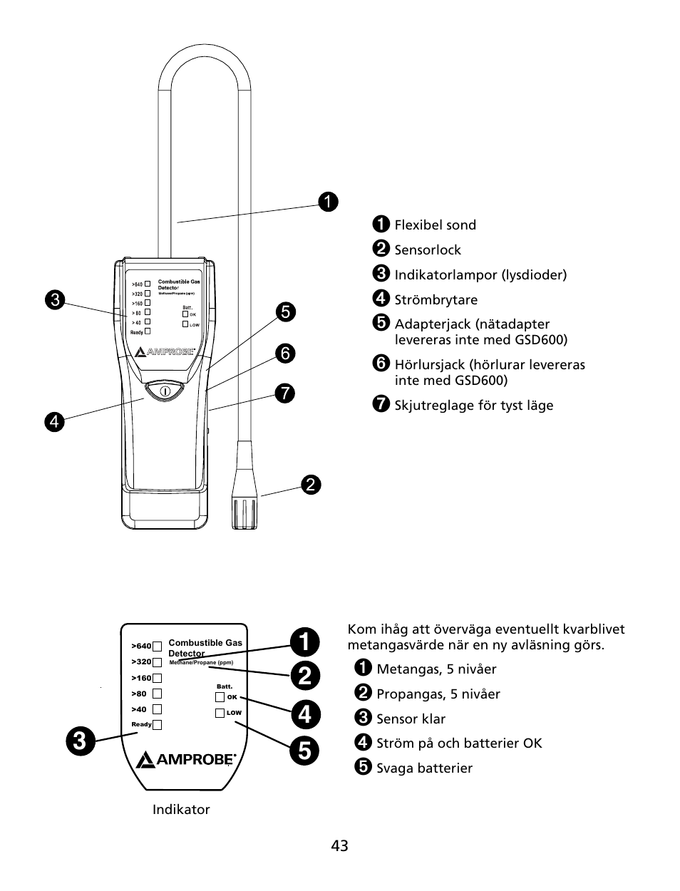 Amprobe GSD600 Gas-Leak-Detector User Manual | Page 44 / 50