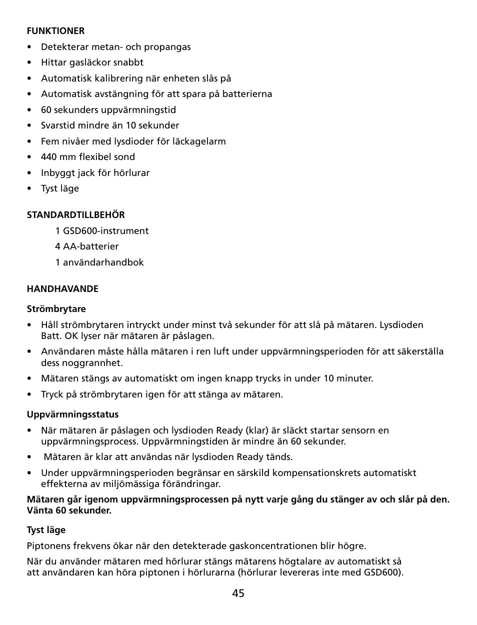 Amprobe GSD600 Gas-Leak-Detector User Manual | Page 46 / 50