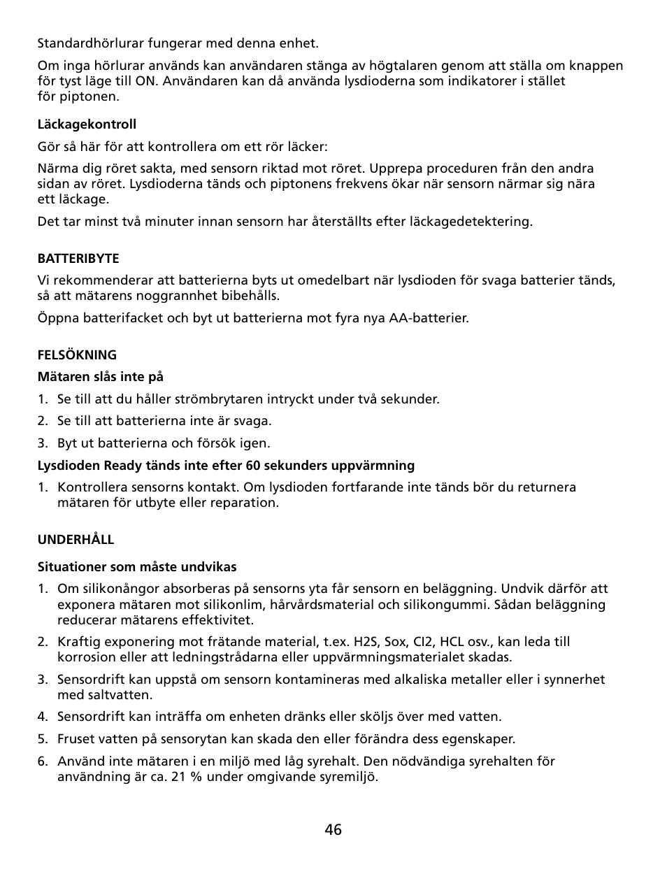Amprobe GSD600 Gas-Leak-Detector User Manual | Page 47 / 50
