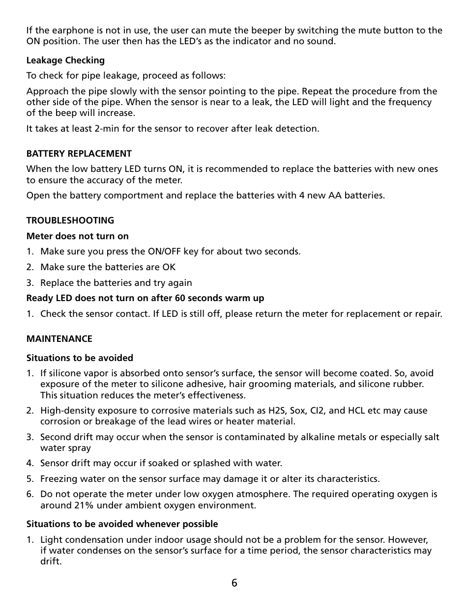 Amprobe GSD600 Gas-Leak-Detector User Manual | Page 7 / 50