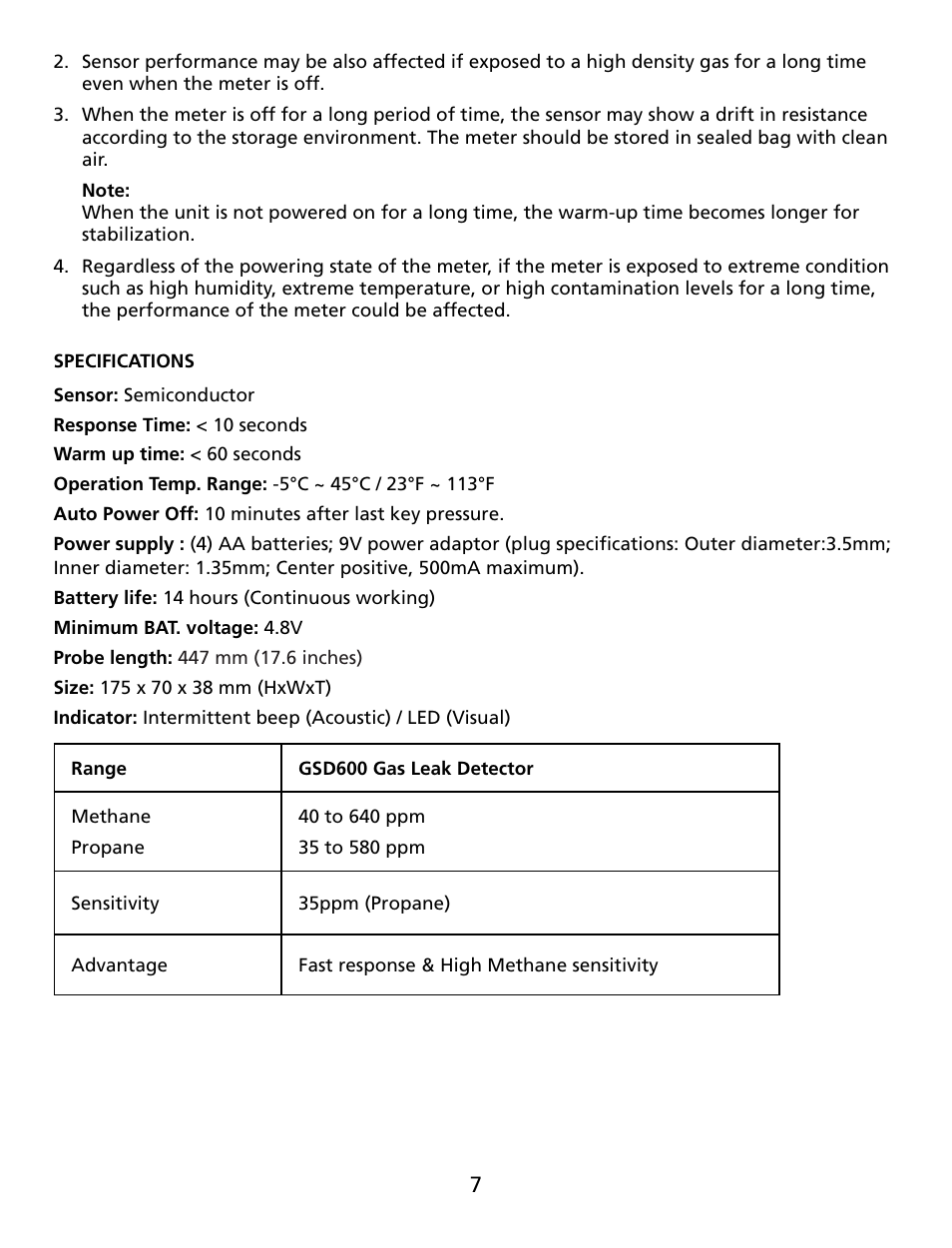 Amprobe GSD600 Gas-Leak-Detector User Manual | Page 8 / 50