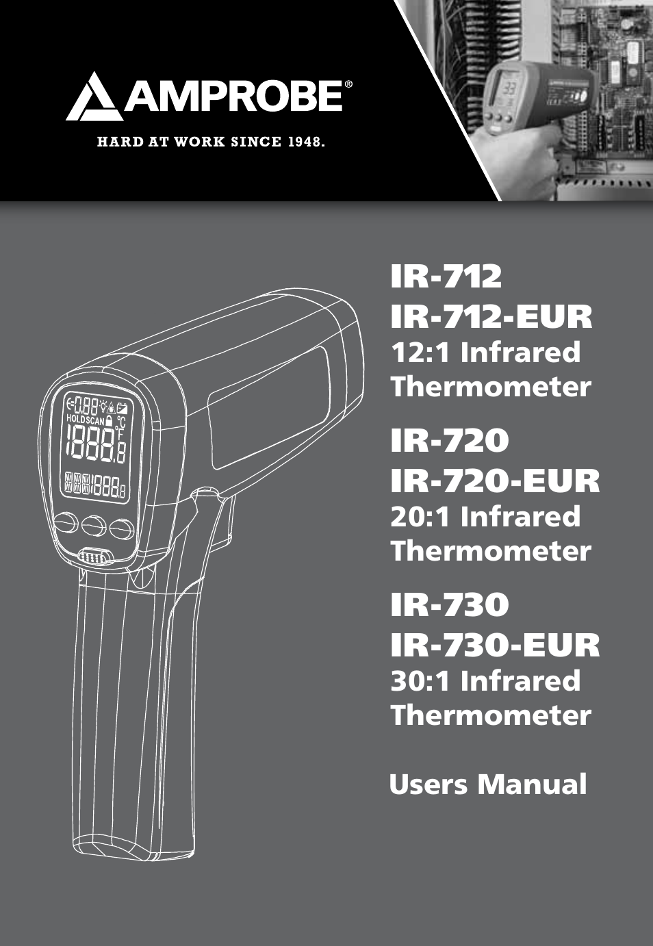 Amprobe IR-712 IR-720 IR-730 Infrared-Thermometers User Manual | 98 pages