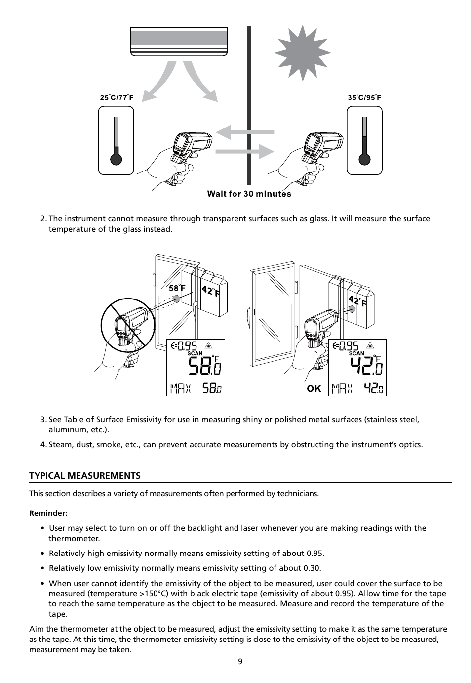 Amprobe IR-712 IR-720 IR-730 Infrared-Thermometers User Manual | Page 13 / 98