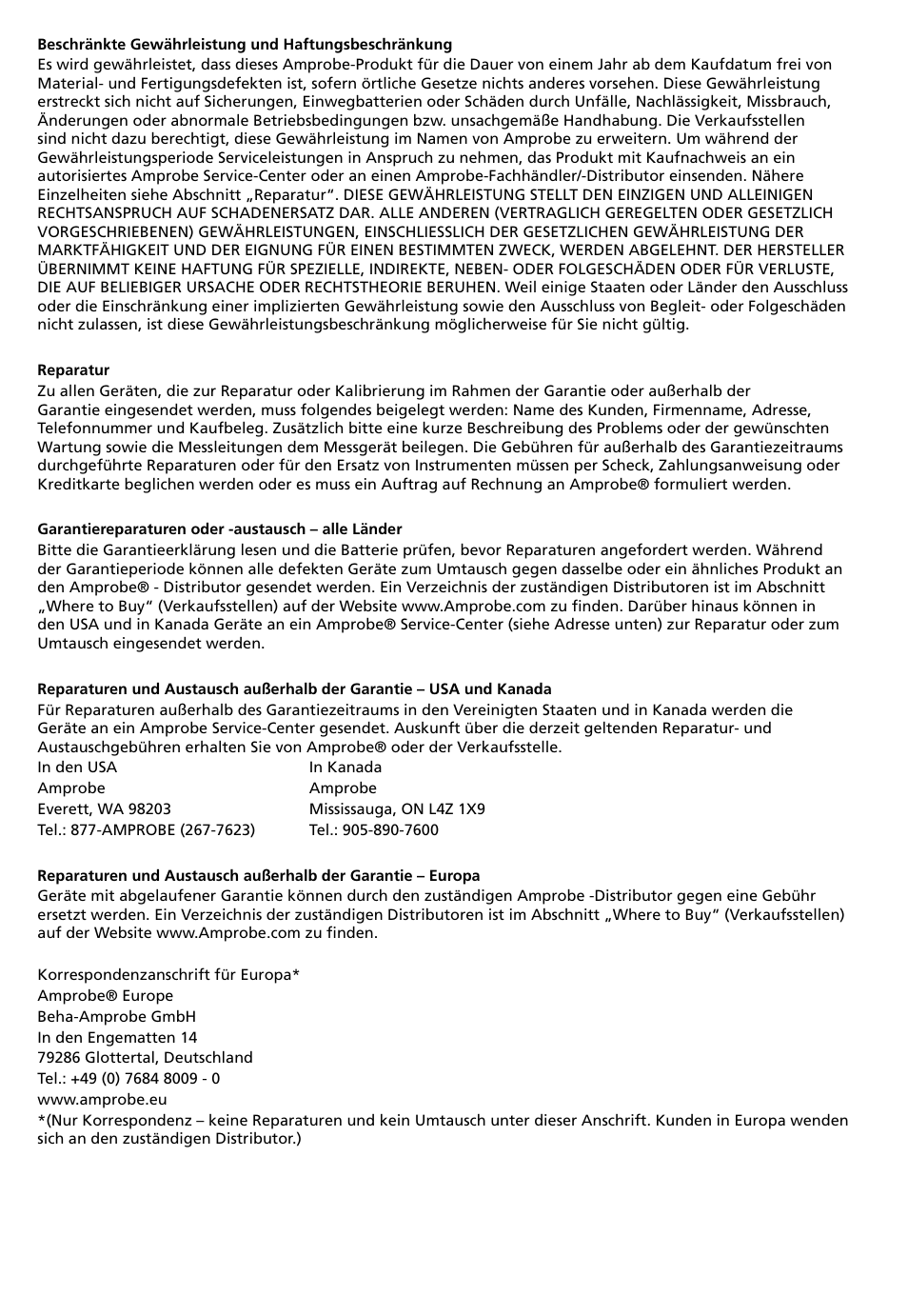 Amprobe IR-712 IR-720 IR-730 Infrared-Thermometers User Manual | Page 36 / 98