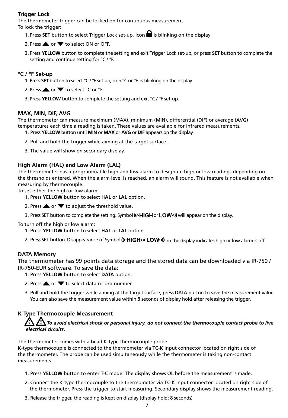 Amprobe IR-750 Infrared-Thermometer User Manual | Page 11 / 134