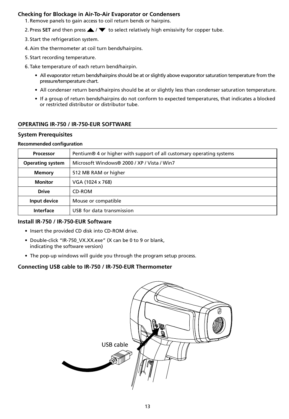 Amprobe IR-750 Infrared-Thermometer User Manual | Page 17 / 134