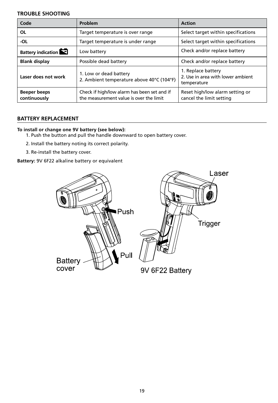 Amprobe IR-750 Infrared-Thermometer User Manual | Page 23 / 134