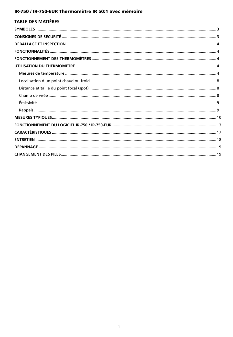 Amprobe IR-750 Infrared-Thermometer User Manual | Page 27 / 134