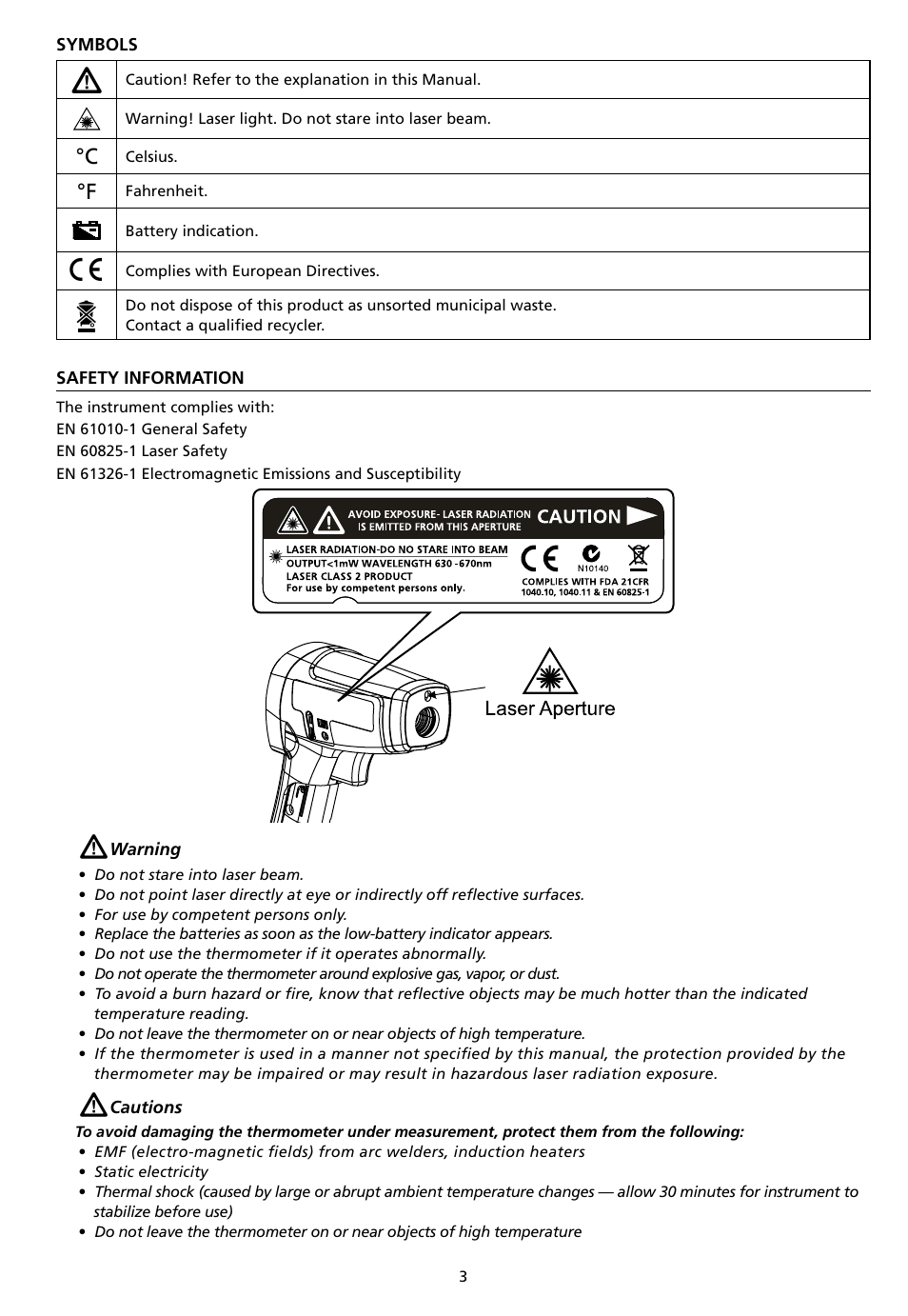 Amprobe IR-750 Infrared-Thermometer User Manual | Page 7 / 134