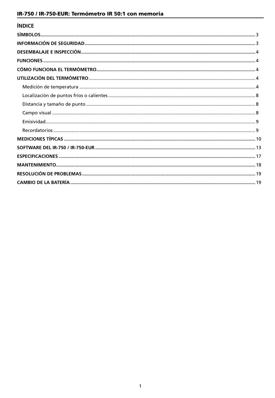 Amprobe IR-750 Infrared-Thermometer User Manual | Page 93 / 134