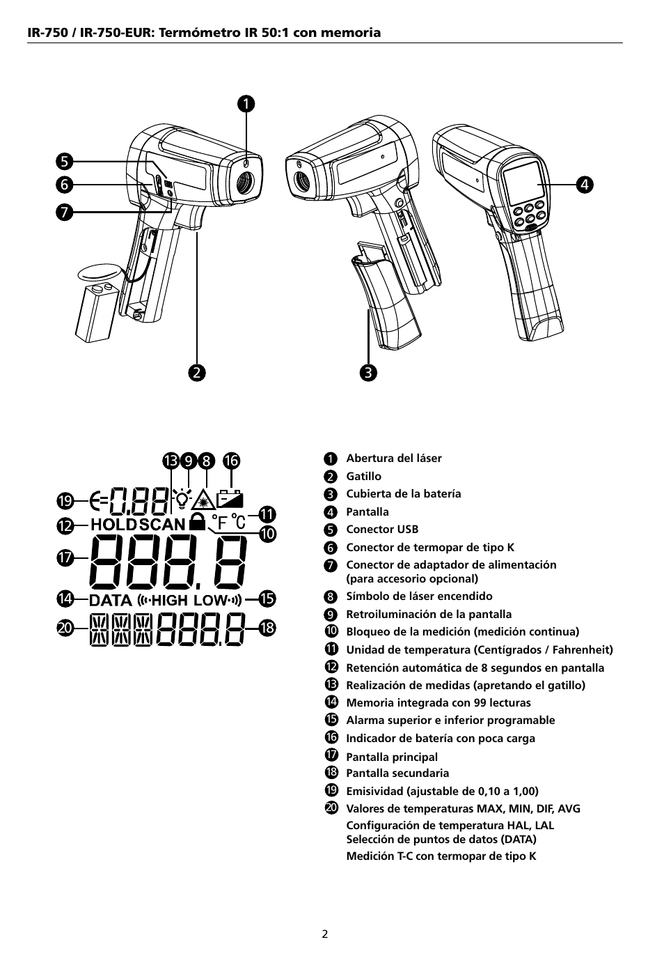 Amprobe IR-750 Infrared-Thermometer User Manual | Page 94 / 134