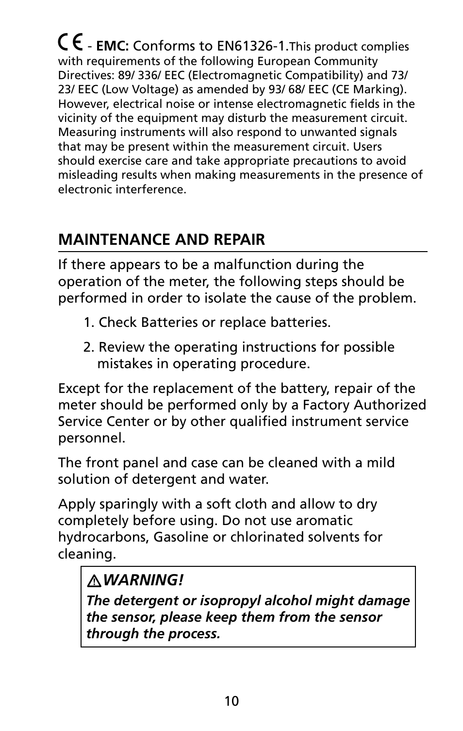 Amprobe RLD-1 Refrigerant-Leak-Detector User Manual | Page 16 / 19