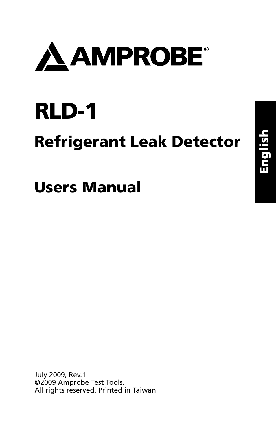 Rld-1, Refrigerant leak detector users manual | Amprobe RLD-1 Refrigerant-Leak-Detector User Manual | Page 2 / 19