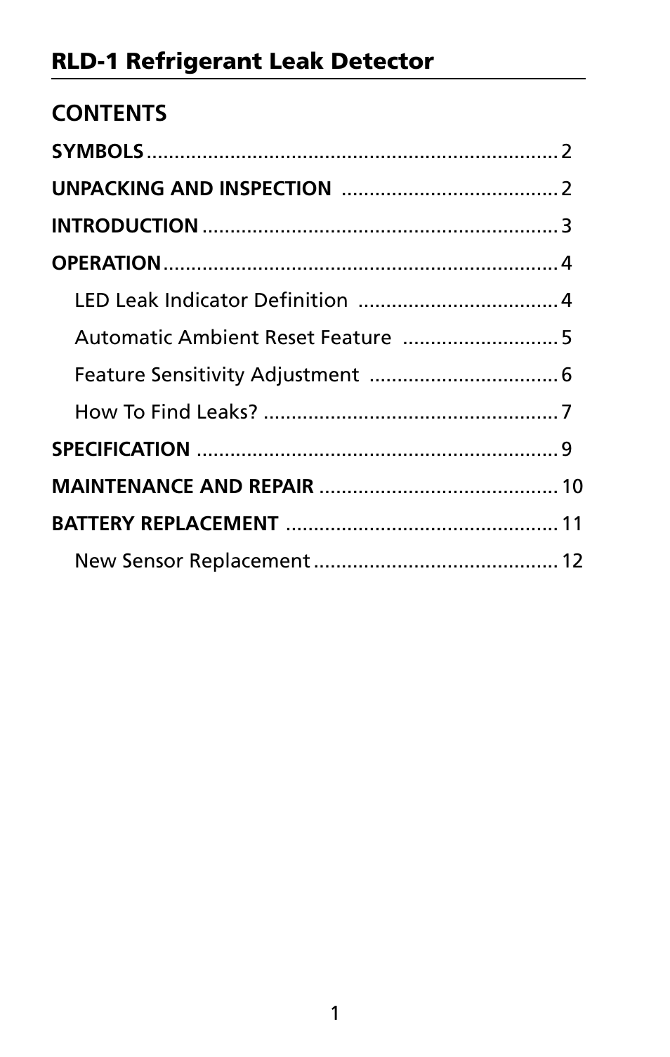 Amprobe RLD-1 Refrigerant-Leak-Detector User Manual | Page 7 / 19