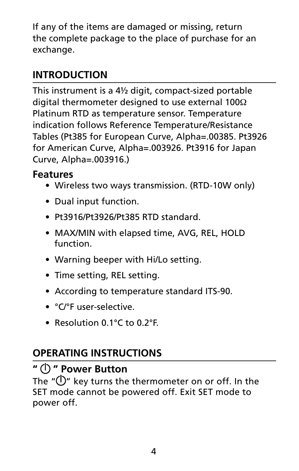 Amprobe RTD-10 RTD-Thermometers User Manual | Page 11 / 22