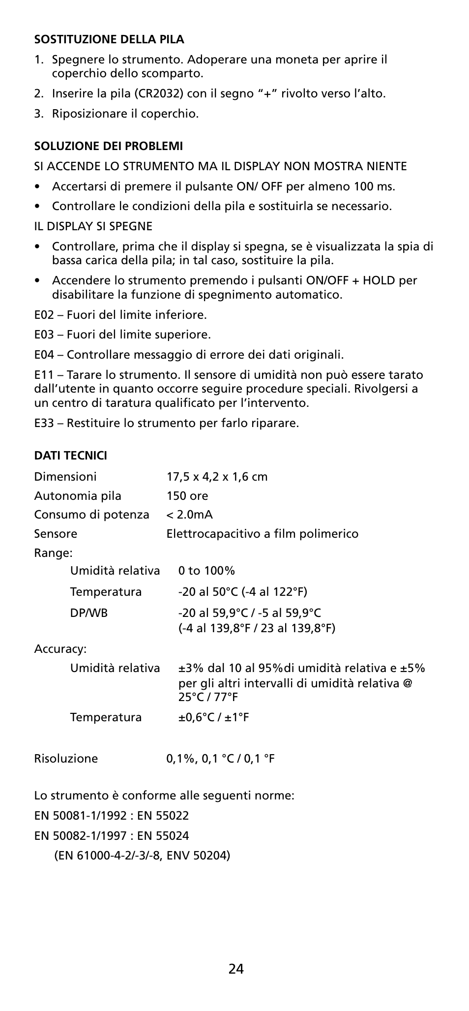 Amprobe TH-1 Relative-Humidity-Temperature-Probe-Style-Meter User Manual | Page 25 / 40