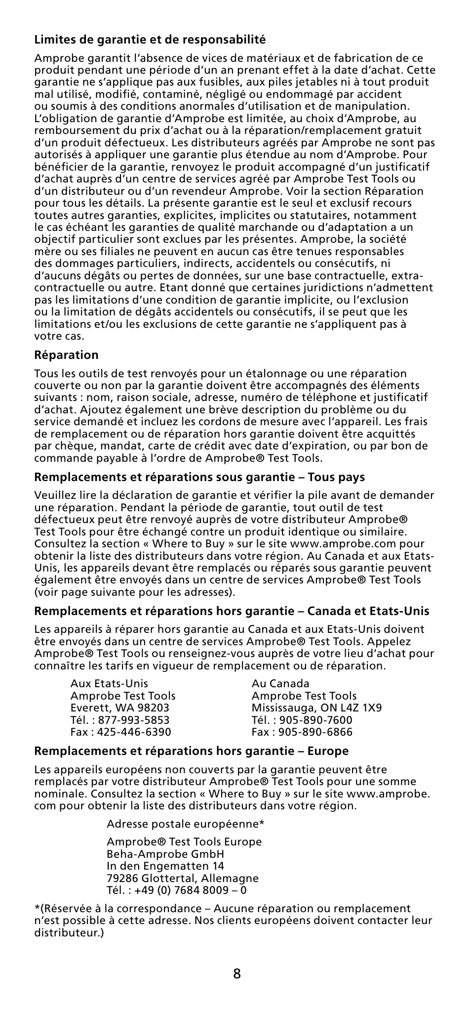 Amprobe TH-1 Relative-Humidity-Temperature-Probe-Style-Meter User Manual | Page 9 / 40