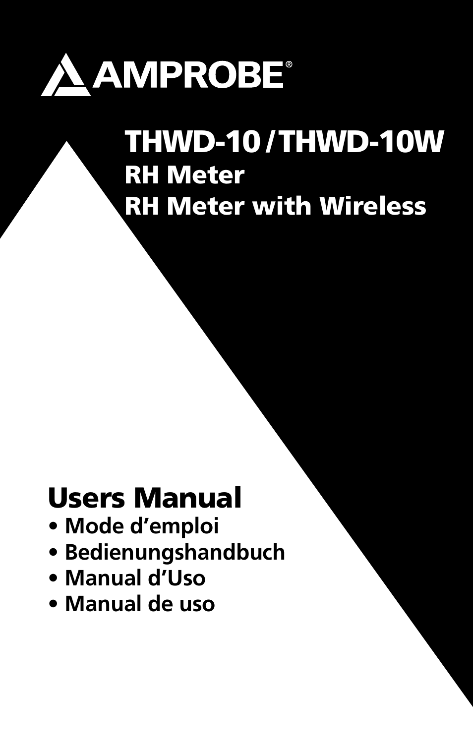 Amprobe THWD-10 THWD-10W RH-Meters User Manual | 20 pages