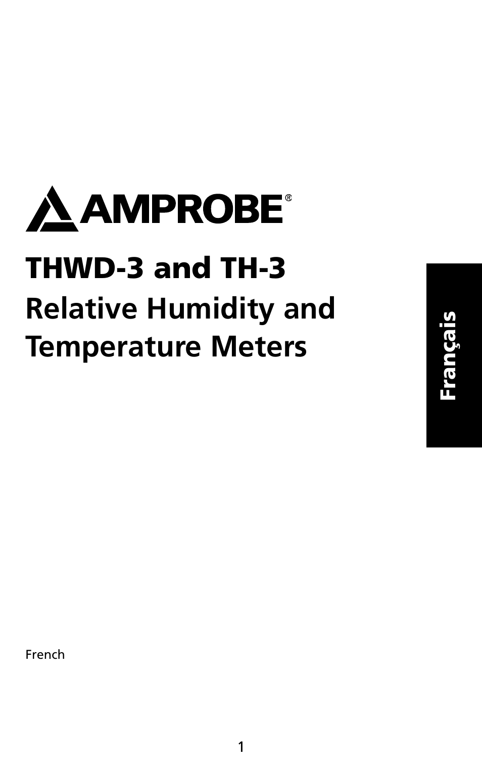 Amprobe THWD-3 TH-3 Relative-Humidity-Temperature-Meters User Manual | Page 13 / 63