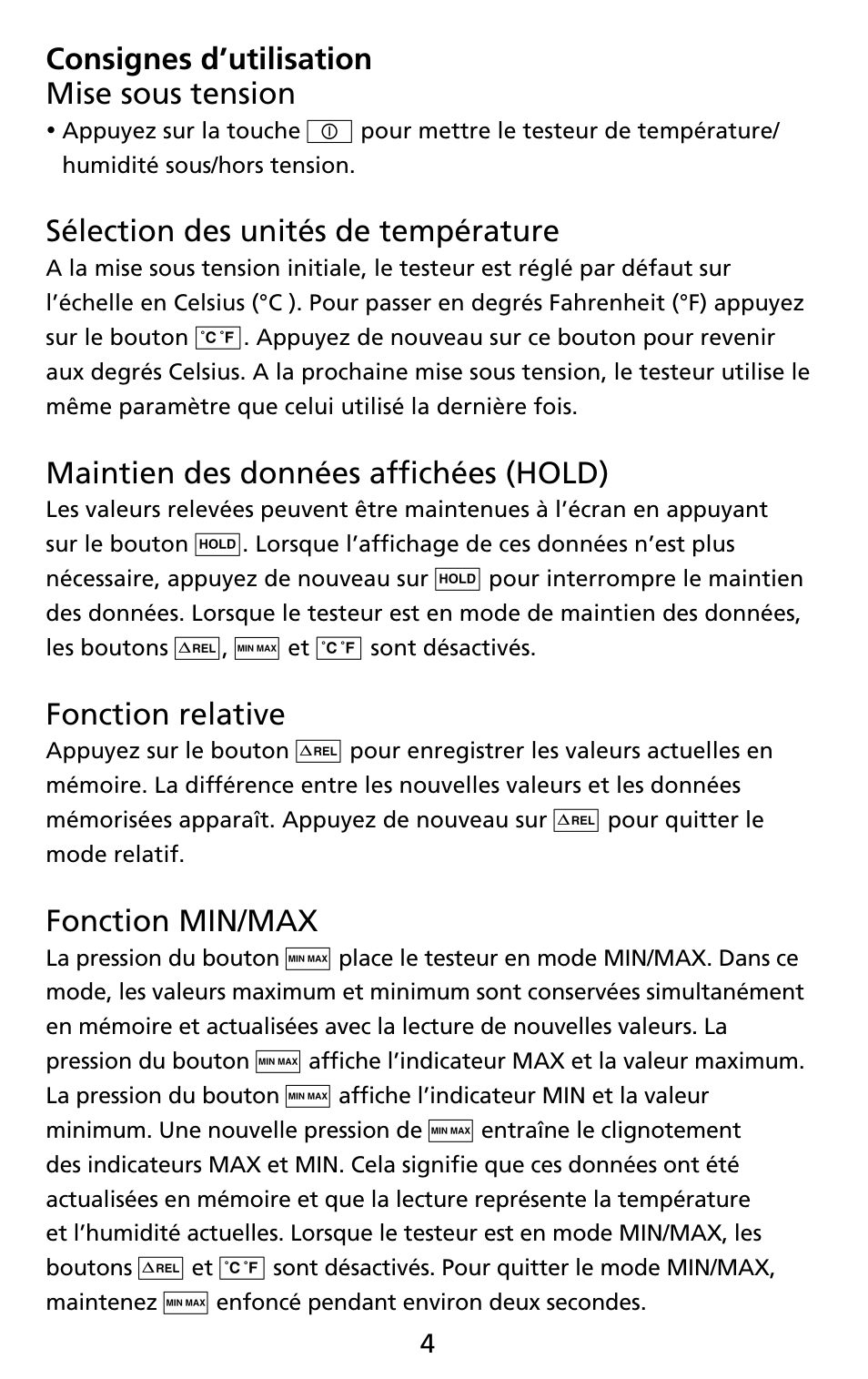 Amprobe THWD-3 TH-3 Relative-Humidity-Temperature-Meters User Manual | Page 16 / 63