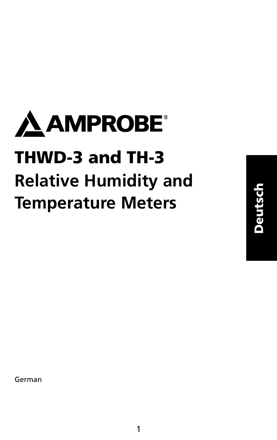 Amprobe THWD-3 TH-3 Relative-Humidity-Temperature-Meters User Manual | Page 23 / 63