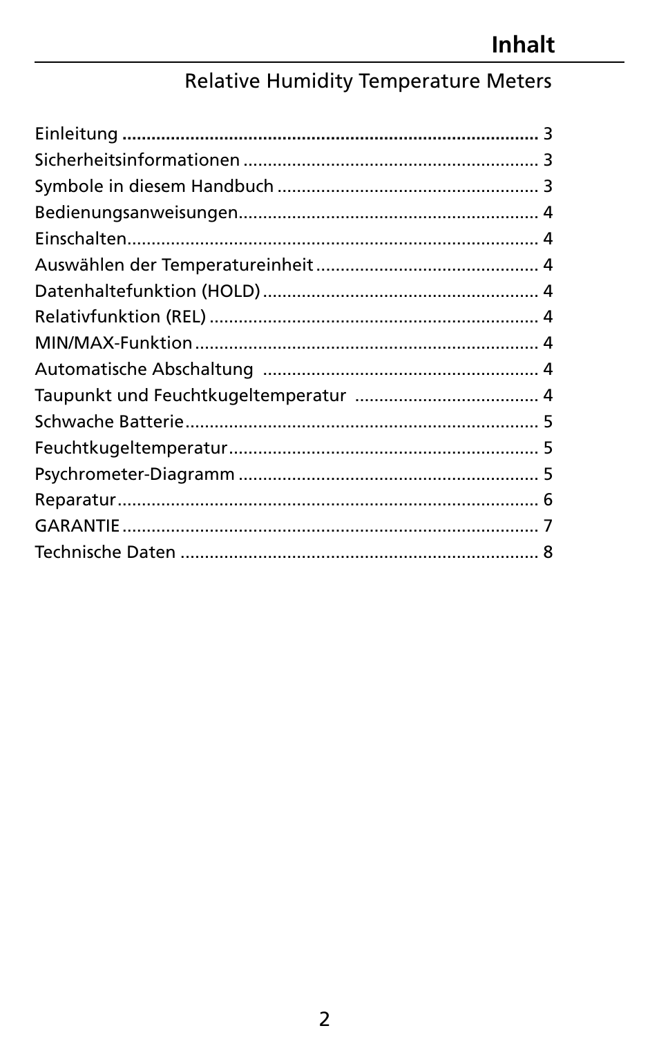 Amprobe THWD-3 TH-3 Relative-Humidity-Temperature-Meters User Manual | Page 24 / 63