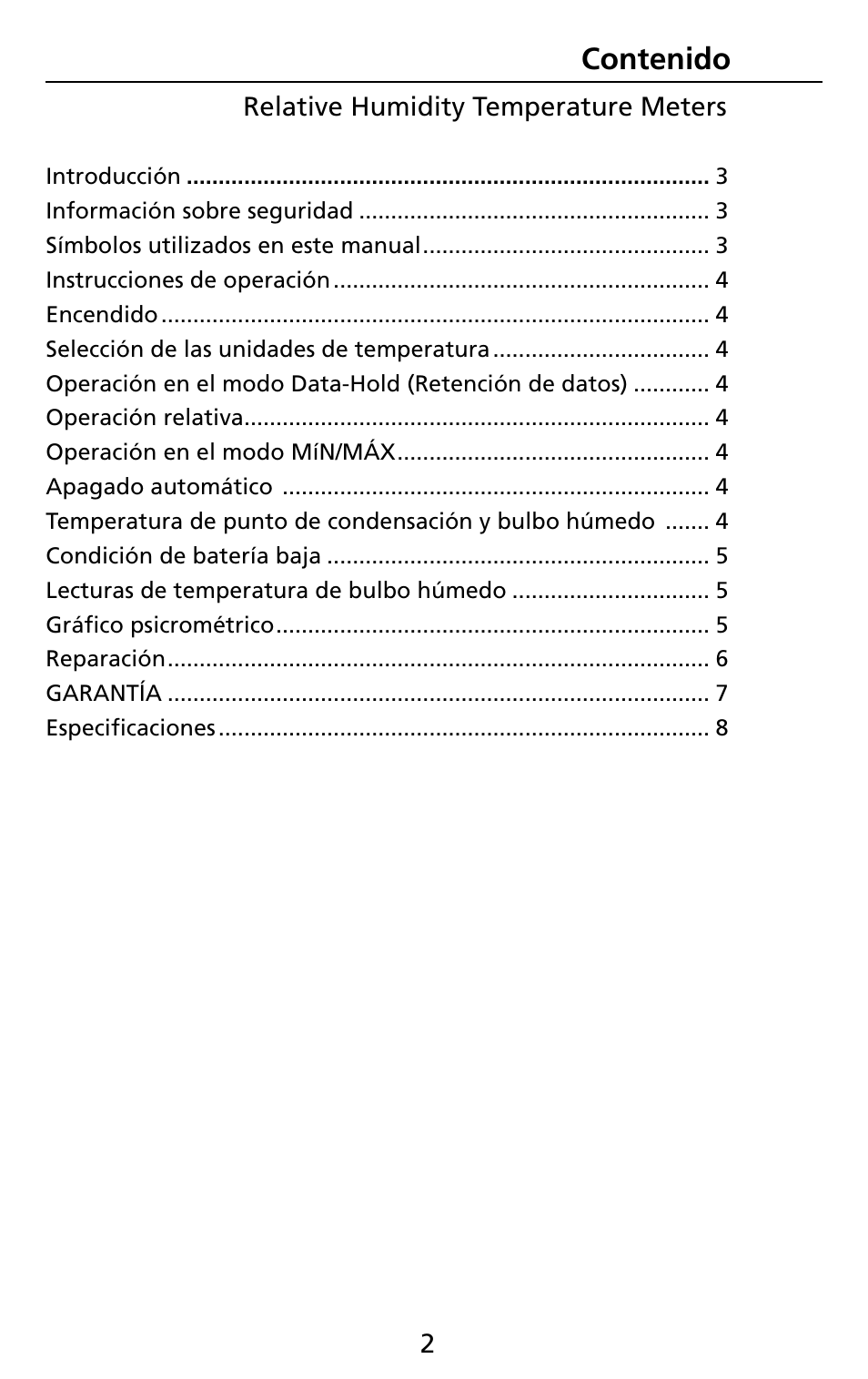 Amprobe THWD-3 TH-3 Relative-Humidity-Temperature-Meters User Manual | Page 44 / 63