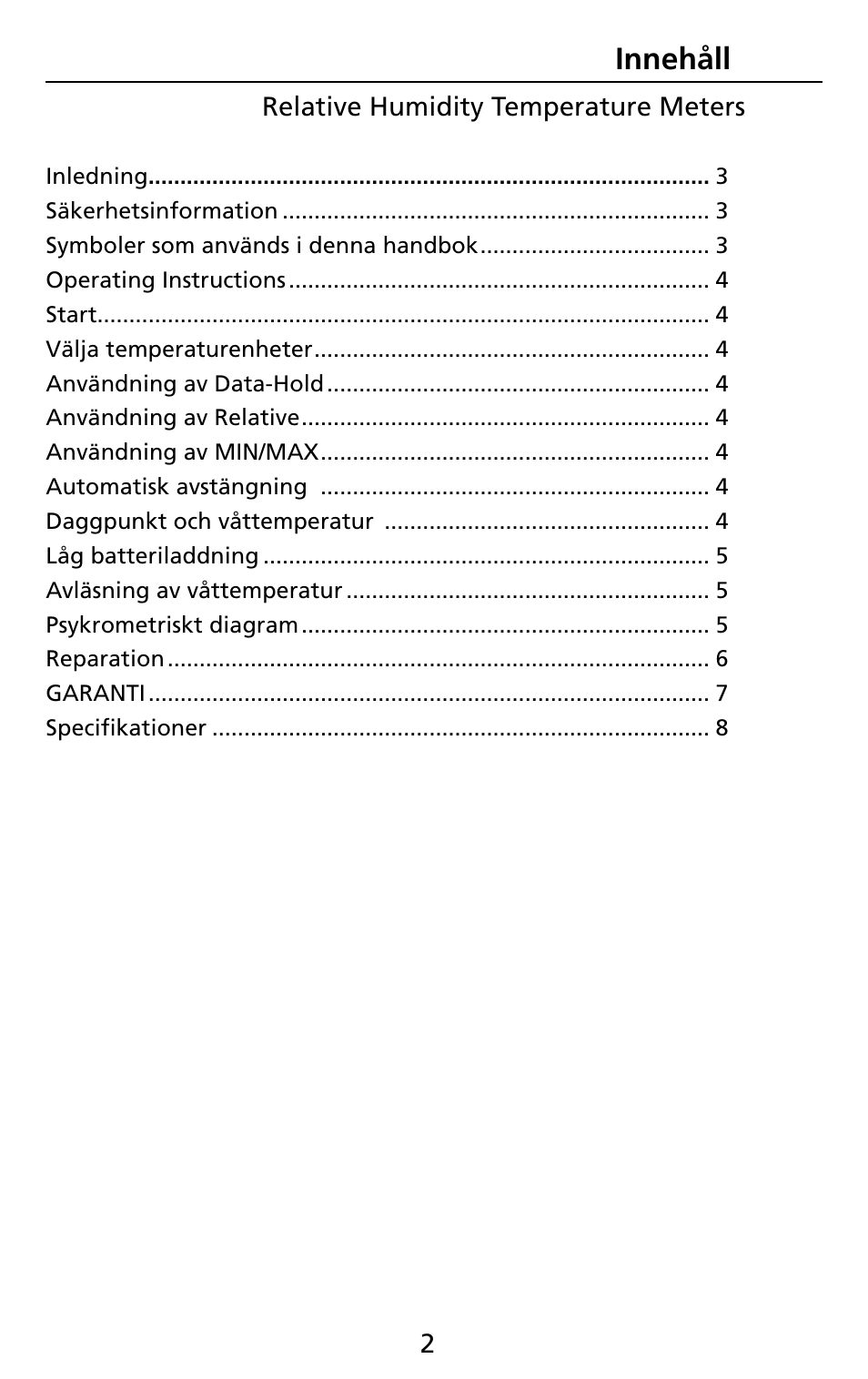 Amprobe THWD-3 TH-3 Relative-Humidity-Temperature-Meters User Manual | Page 54 / 63