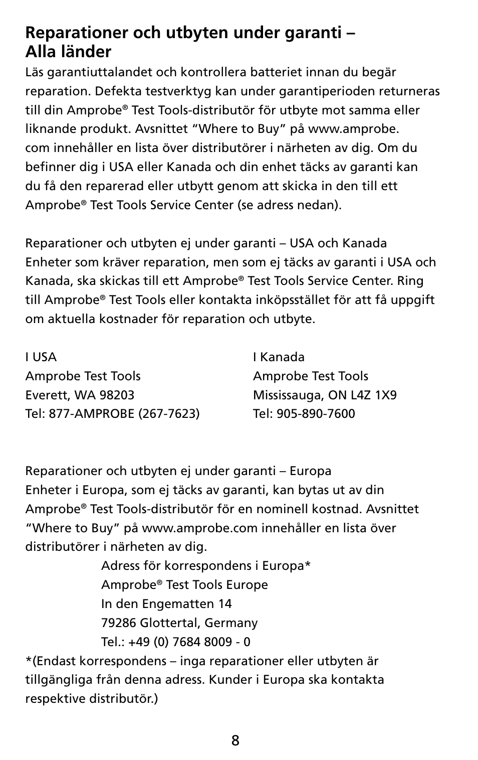 Amprobe THWD-3 TH-3 Relative-Humidity-Temperature-Meters User Manual | Page 60 / 63