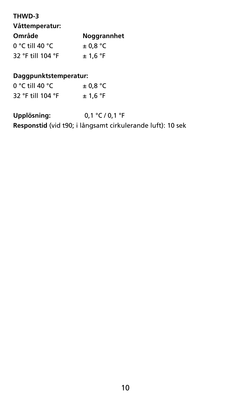 Amprobe THWD-3 TH-3 Relative-Humidity-Temperature-Meters User Manual | Page 62 / 63