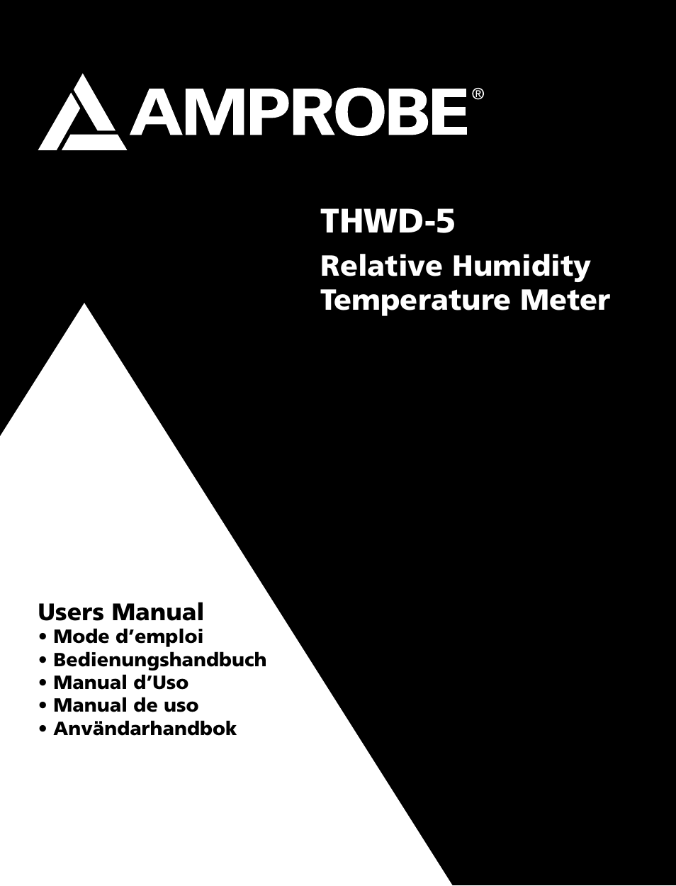 Amprobe THWD-5 Relative-Humidity-Temperature-Meter User Manual | 53 pages