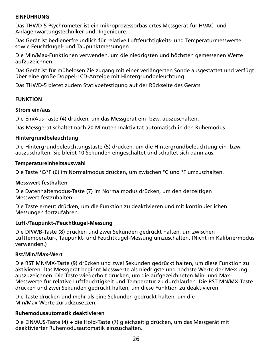 Amprobe THWD-5 Relative-Humidity-Temperature-Meter User Manual | Page 27 / 53