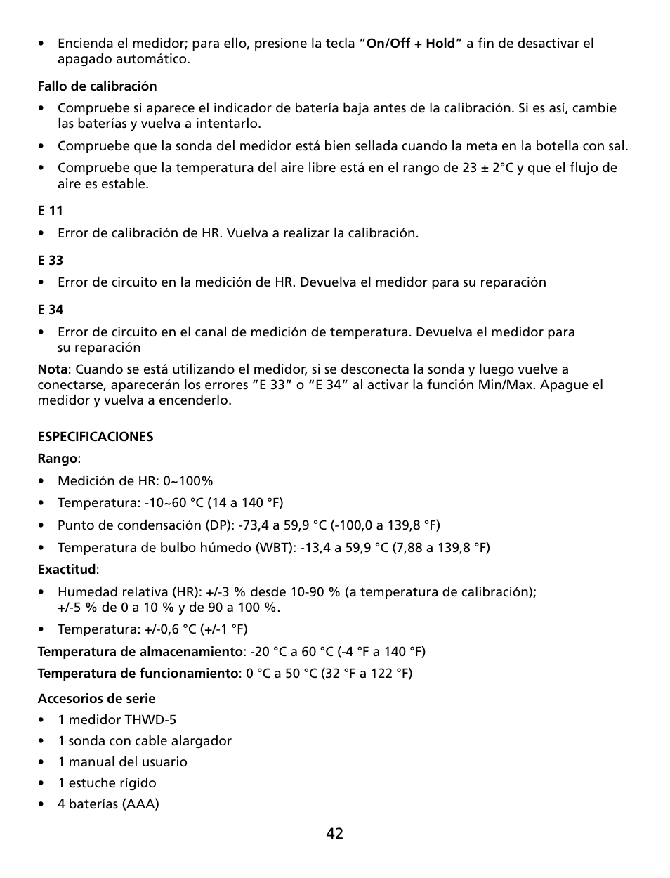 Amprobe THWD-5 Relative-Humidity-Temperature-Meter User Manual | Page 43 / 53