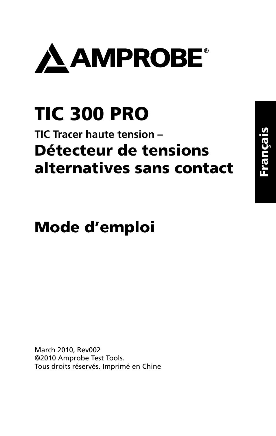 Tic 300 pro | Amprobe TIC-300-PRO Non-Contact-Voltage-Detector User Manual | Page 21 / 92
